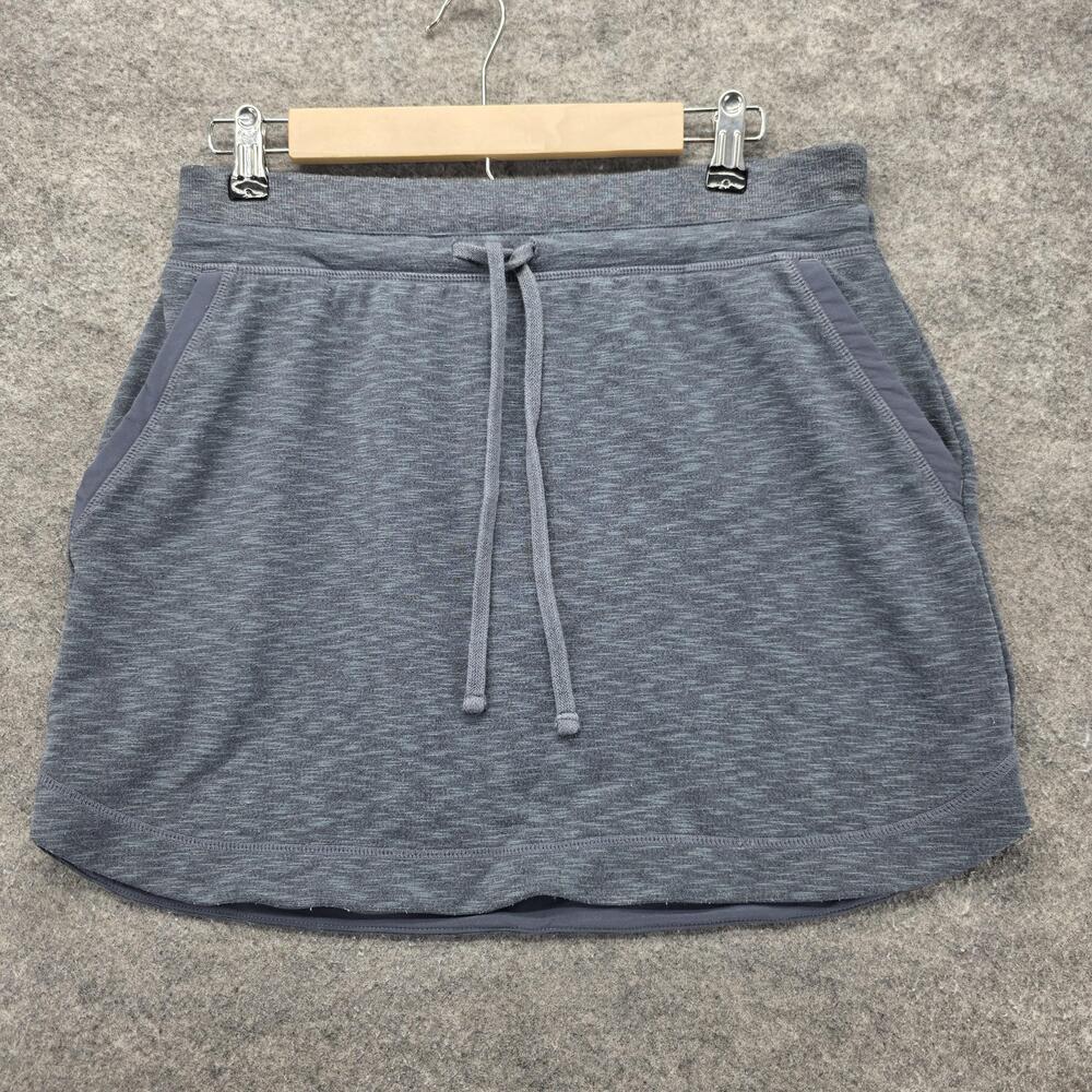 Athleta Skirt Womens M Gray Athletic Drawstring Pockets Stretch Short